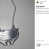 Heart Medallion Urn Name Plate - Birth & Passing Stone Option