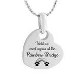 Meet At Rainbow Bridge Pet Heart Jewelry Urn - Love Charms® Option - Love Bird Pendant