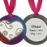 Christmas Tree Heart Raku Ornament