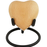 Light Wood Heart Keepsake Urn