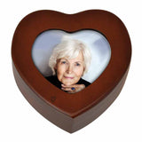 Rosewood Heart Photo Keepsake Urn