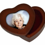 Rosewood Heart Photo Keepsake Urn