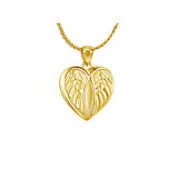 Angel of Protection Gold Heart Jewelry Urn - Love Charms™ Option