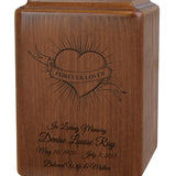 Banner of Love Heart Urn