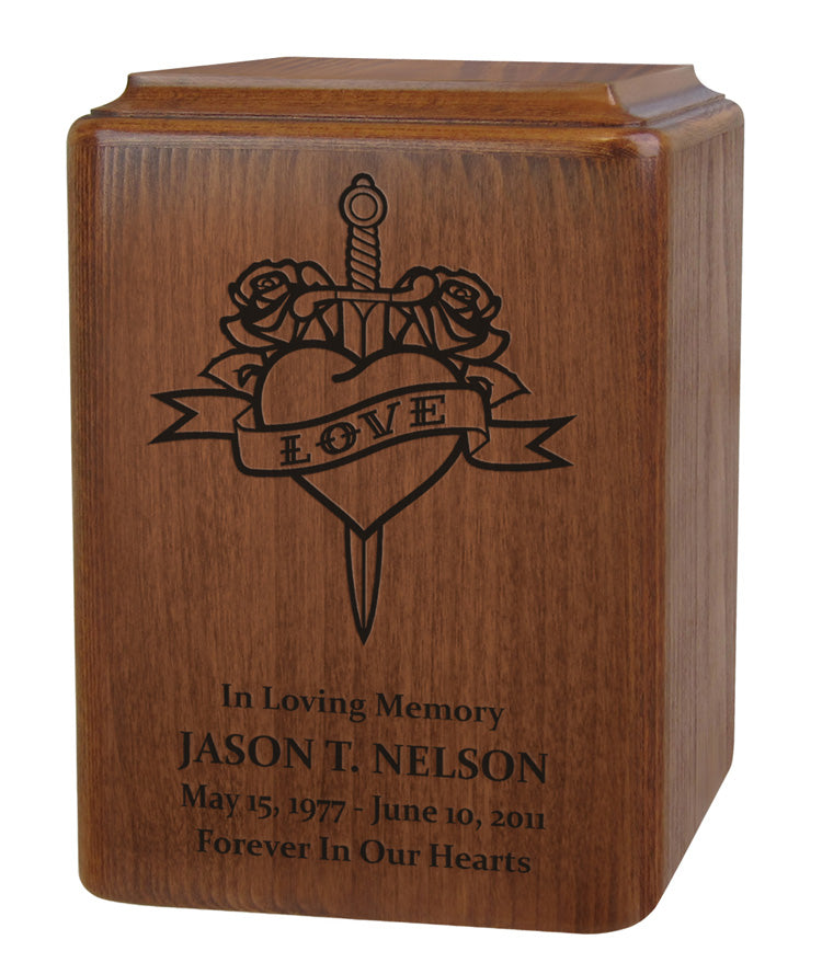 Lost Love Dagger Heart Urn