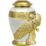 Wings of an Angel Heavenly Adult Urn - Pro Laser Engraving - Burial Vault Option
