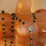 Blue Heavenly Rosary Necklace Urn