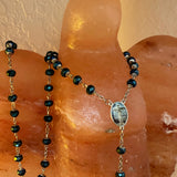 Blue Heavenly Rosary Necklace Urn