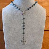 Blue Heavenly Rosary Necklace Urn