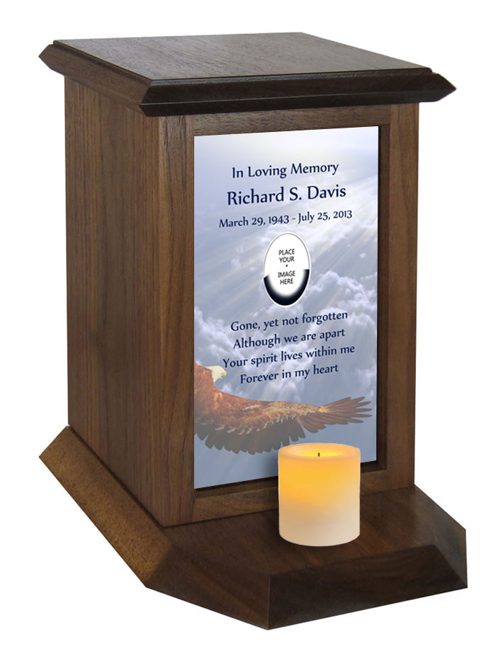 Eagle Poem Urn and Picture