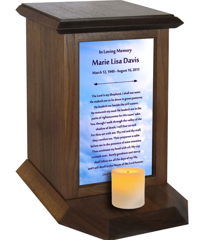 Heavenly Clouds 23rd Psalm Urn