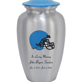Football Helmet Pewter Urn - Choose Team Color
