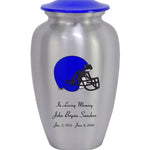 Football Helmet Pewter Urn - Choose Team Color