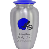 Football Helmet Pewter Urn - Choose Team Color