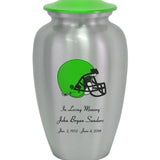 Football Helmet Pewter Urn - Choose Team Color