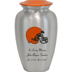 Football Helmet Pewter Urn - Choose Team Color