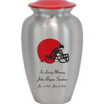 Football Helmet Pewter Urn - Choose Team Color