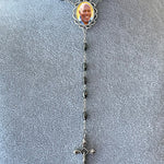 Hematite Photo Rosary Necklace Urn