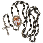 Hematite Photo Rosary Necklace Urn