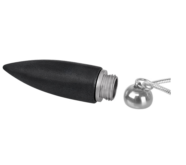 Hematite Cremation Jewelry Urn