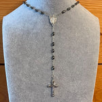 Hematite Rosary Necklace Urn