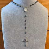 Hematite Rosary Necklace Urn