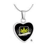 Until We Meet Again Marijuana Heart Jewelry Urn - Love Charms® Option