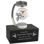 Football Adult or Medium Cremation Urn & University of Texas Long Horns Hover Helmet Décor - Free Engraving