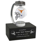 Football Adult or Medium Cremation Urn & University of Texas Long Horns Hover Helmet Décor - Free Engraving