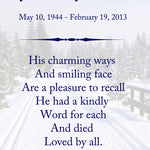 Winter Road Poem Urn