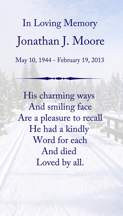 Winter Road Poem Urn