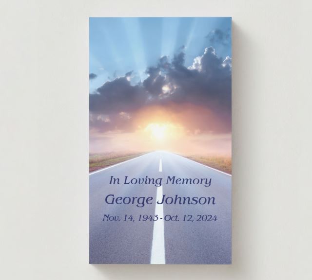 Highway To Heaven Memorial Cards - Funeral  Cards - Celebration of Life Cards