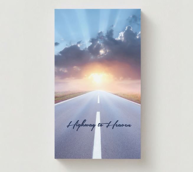 Highway To Heaven Memorial Cards - Funeral  Cards - Celebration of Life Cards