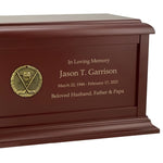 Hockey Medallion Wood Cremation Urn