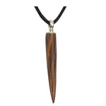 Long Horn Walnut Cremation Necklace Urn