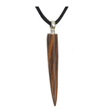 Long Horn Walnut Cremation Necklace Urn