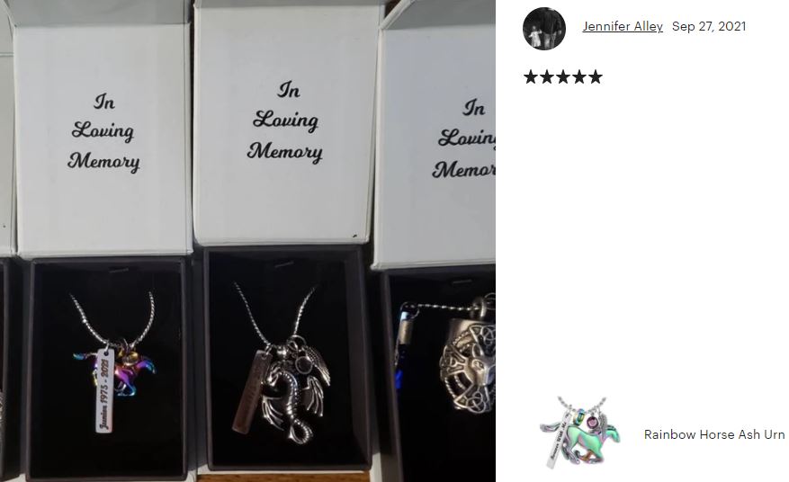 Rainbow Horse Ash Urn - Love Charms™ Option