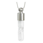Modern Hourglass Cremation Jewelry Urn - Love Charms Option