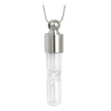 Modern Hourglass Cremation Jewelry Urn - Love Charms Option