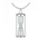 Hourglass Silver Cremation Jewelry Urn - Love Charms Option