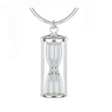 Hourglass Silver Cremation Jewelry Urn - Love Charms Option