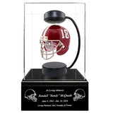 Football Adult or Medium Cremation Urn & University of Alabama 18 Hover Helmet Décor - Free Engraving