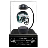 Football Adult or Medium Cremation Urn & Philadelphia Eagles Hover Helmet Décor - Free Engraving