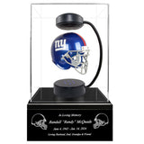 Football Adult or Medium Cremation Urn & New York Giants Hover Helmet Décor - Free Engraving