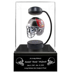 Football Adult or Medium Cremation Urn & Tampa Bay Buccaneers Hover Helmet Décor - Free Engraving