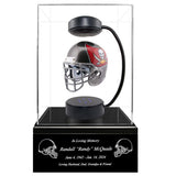 Football Adult or Medium Cremation Urn & Tampa Bay Buccaneers Hover Helmet Décor - Free Engraving
