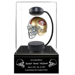 Football Adult or Medium Cremation Urn & San Francisco 49ers Hover Helmet Décor - Free Engraving