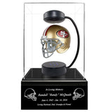 Football Adult or Medium Cremation Urn & San Francisco 49ers Hover Helmet Décor - Free Engraving