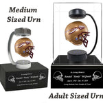 Football Adult or Medium Cremation Urn & Florida State Seminoles Hover Helmet Décor - Free Engraving