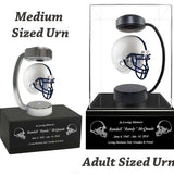 Football Adult or Medium Cremation Urn & Penn State Nittany Lions Hover Helmet Décor - Free Engraving